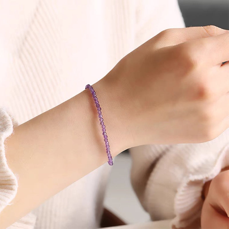 Olivenorma Purple Sunset - Uruguay Amethyst Healing Gemstone Bracelet - image 1