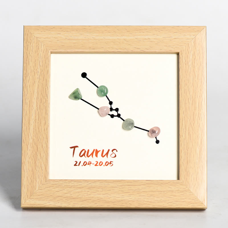 Olivenorma Zodiac Chakra Raw Stone Photo Frame Decoration - Taurus - image 4