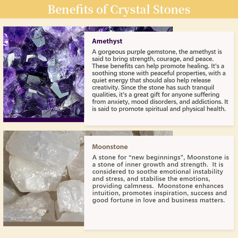 Amethyst With Moonstone Lucky Gemstone Bracelet - image 4