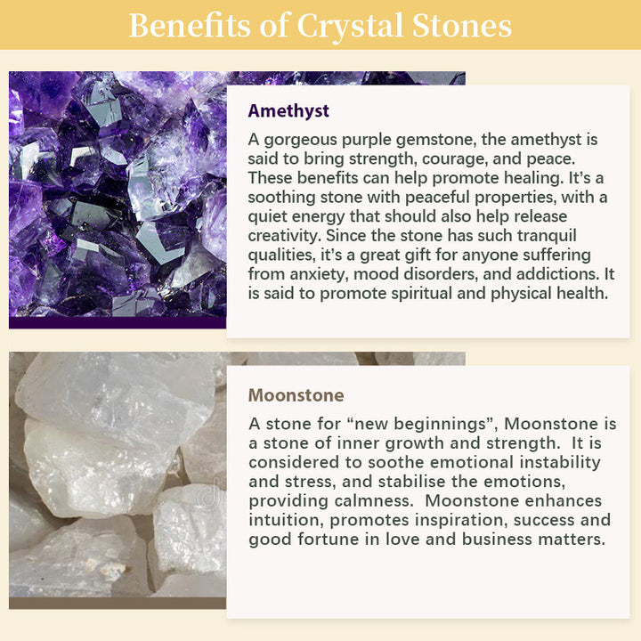 Amethyst With Moonstone Lucky Gemstone Bracelet - image 4