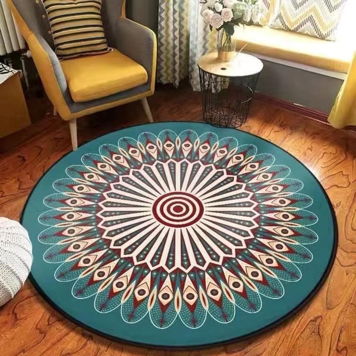 Olivenorma Mandala Round Area Rug Machine Washable Carpet - Mandala#6 - 180*180cm - Crystal Velvet - image 7