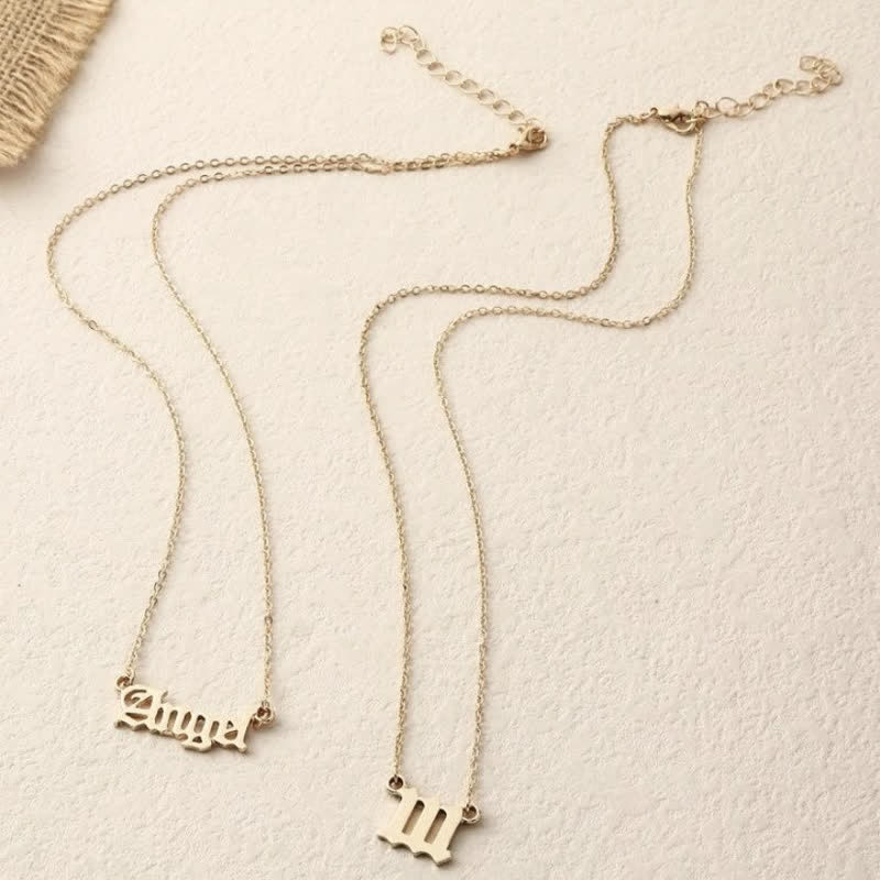 Olivenorma Angle Number & Angel Dainty Double Necklace - image 7