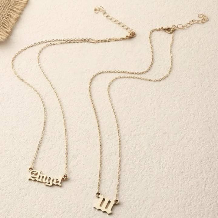 Olivenorma Angle Number & Angel Dainty Double Necklace - image 7