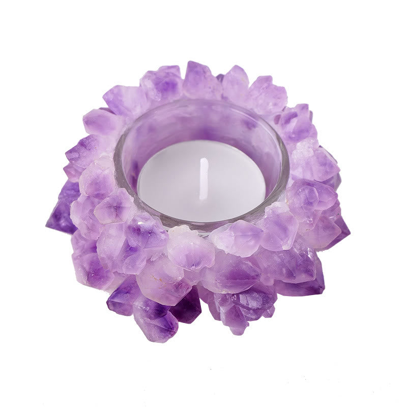 Olivenorma Amethyst Tooth Cluster Candle Holder - image 1