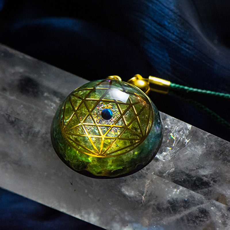 Olivenorma Moroxite With Peridot Purification Necklace - image 1