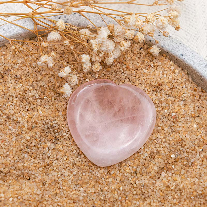 Olivenorma Rose Quartz Heart Worry Stone - image 2