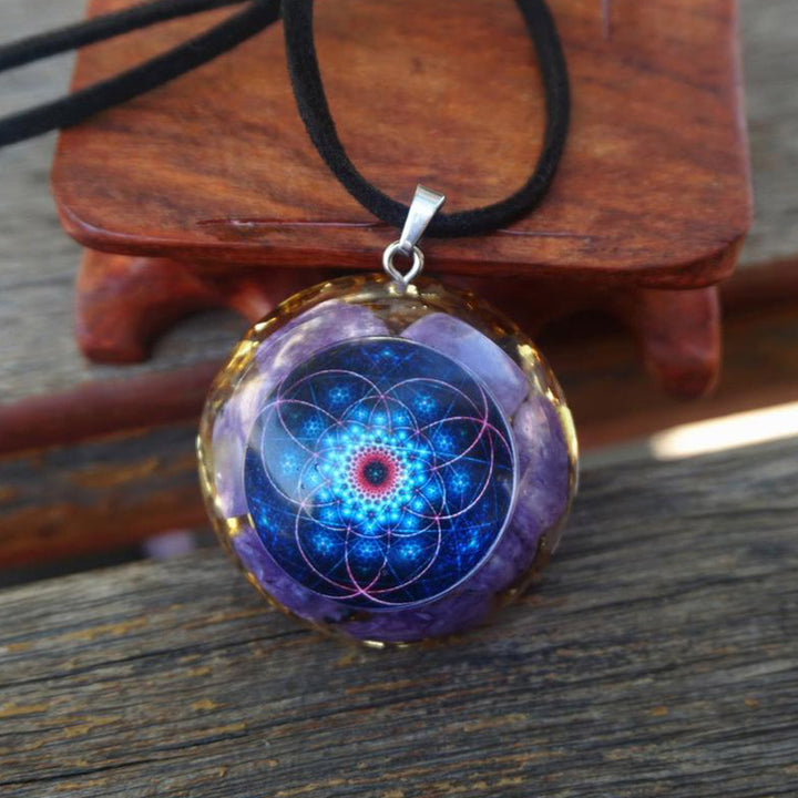 Olivenorma Natural Charoite Pendant Necklace - image 5