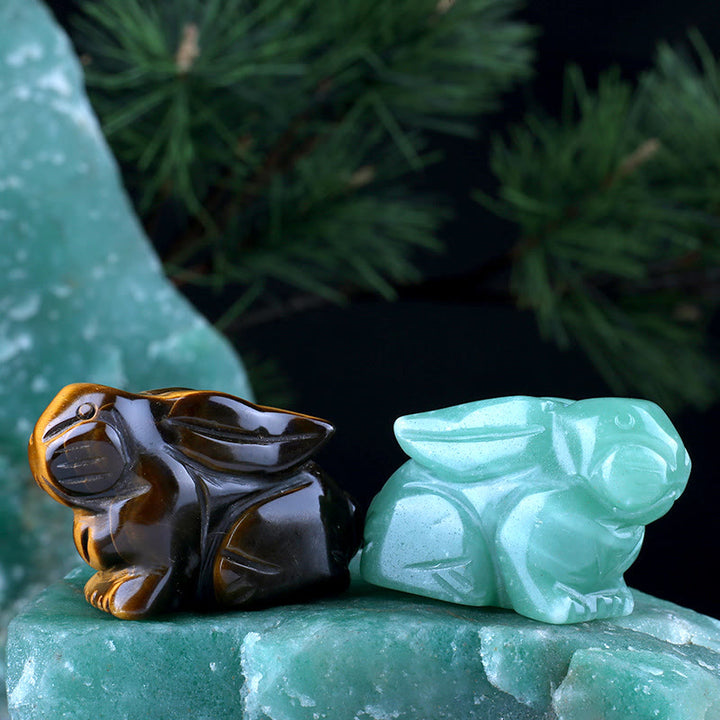 Olivenorma Crystal 12 Zodiac Signs Rabbit Carving Gemstone Decoration - image 17