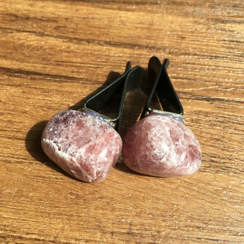 Olivenorma Natural Crystal Car Air Vent Decoration - Strawberry Quartz - image 15