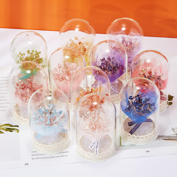 Olivenorma Natural Crystal Glass Cover Feng Shui Tree Decoration - image 43