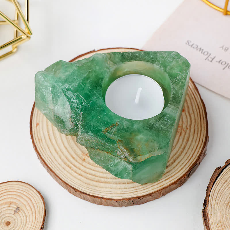 Olivenorma Natural Healing Crystal Candle Holder - Fluorite#1 - image 16