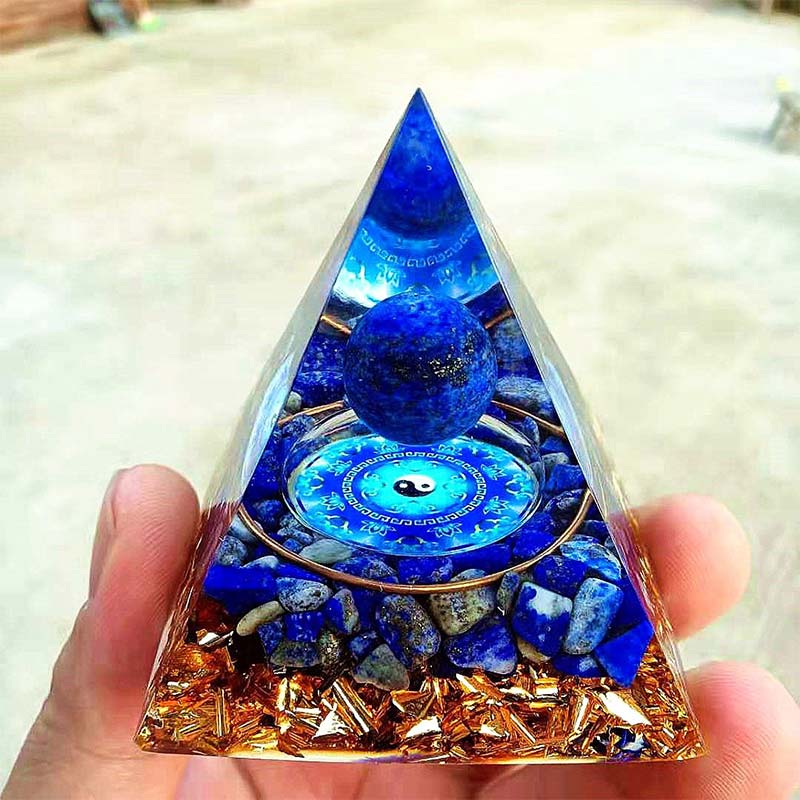 Olivenorma Lapis Lazuli Natural Stone Orgone Pyramid - 10*10cm - YES PLEASE $8 - image 0