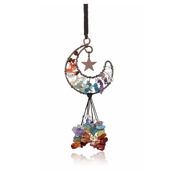 Olivenorma Moon And Star Chakra Crystal Wind Chime - Chakra - image 0