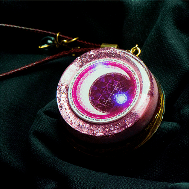 Olivenorma Moonlight Streamer Moon Phase Pink Pendant Orgone Necklace - image 4
