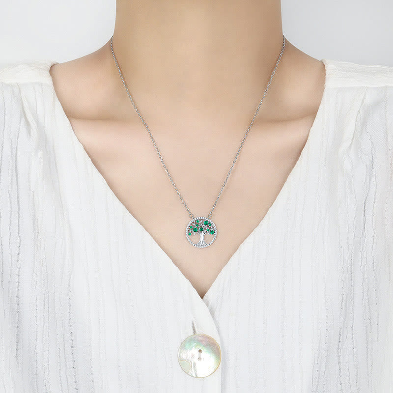 Olivenorma "Endless Growth" - Tree of Life Zircon Necklace - image 2
