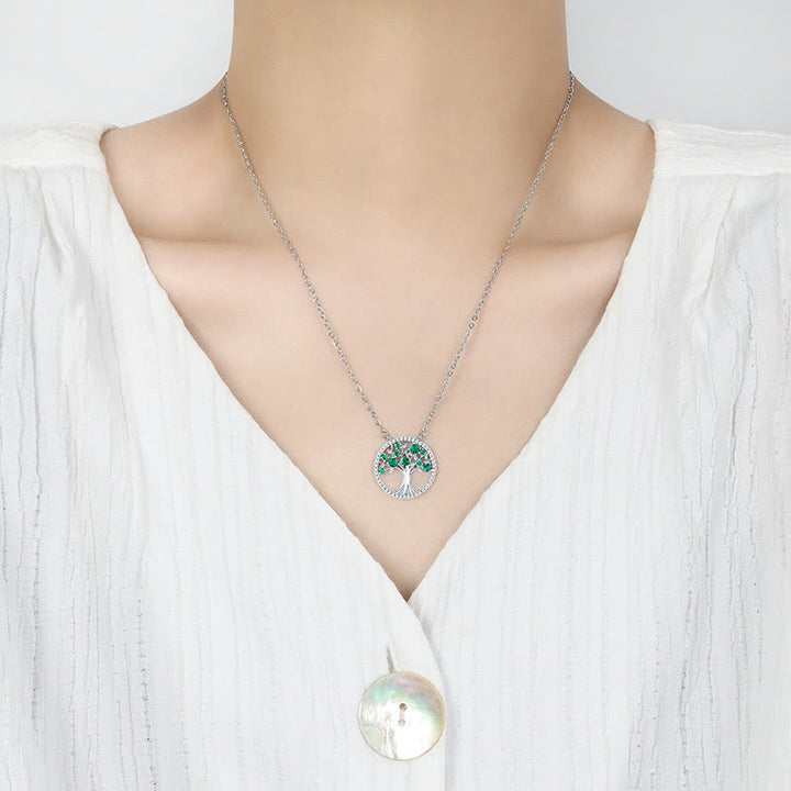 Olivenorma "Endless Growth" - Tree of Life Zircon Necklace - image 2