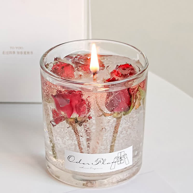 Olivenorma Romantic Real Flower Aromatherapy Candle - image 8