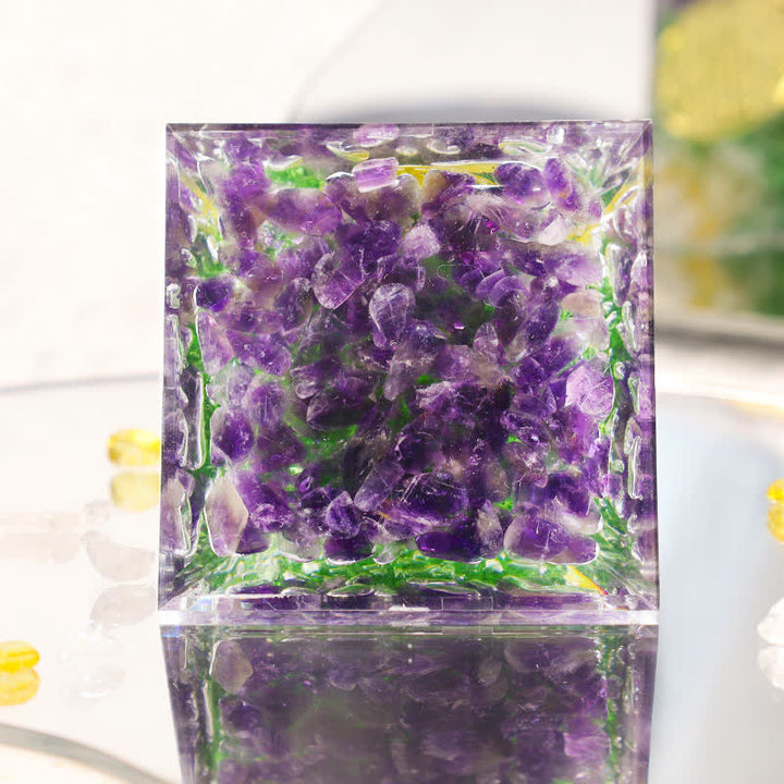 Olivenorma Flower Of Life Hexagram Crystal Orgone Pyramid - image 2