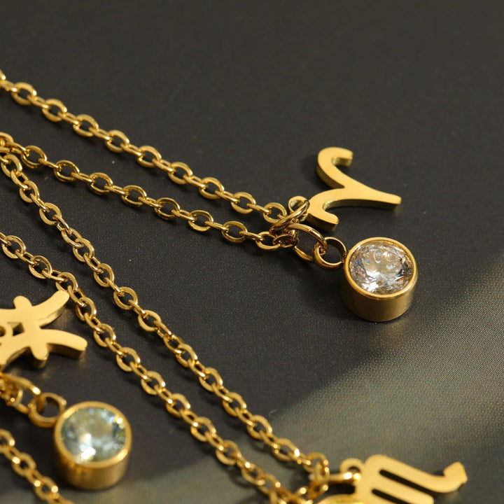 Olivenorma Zodiac Rune Birthstone Stainless Steel Necklace - image 44