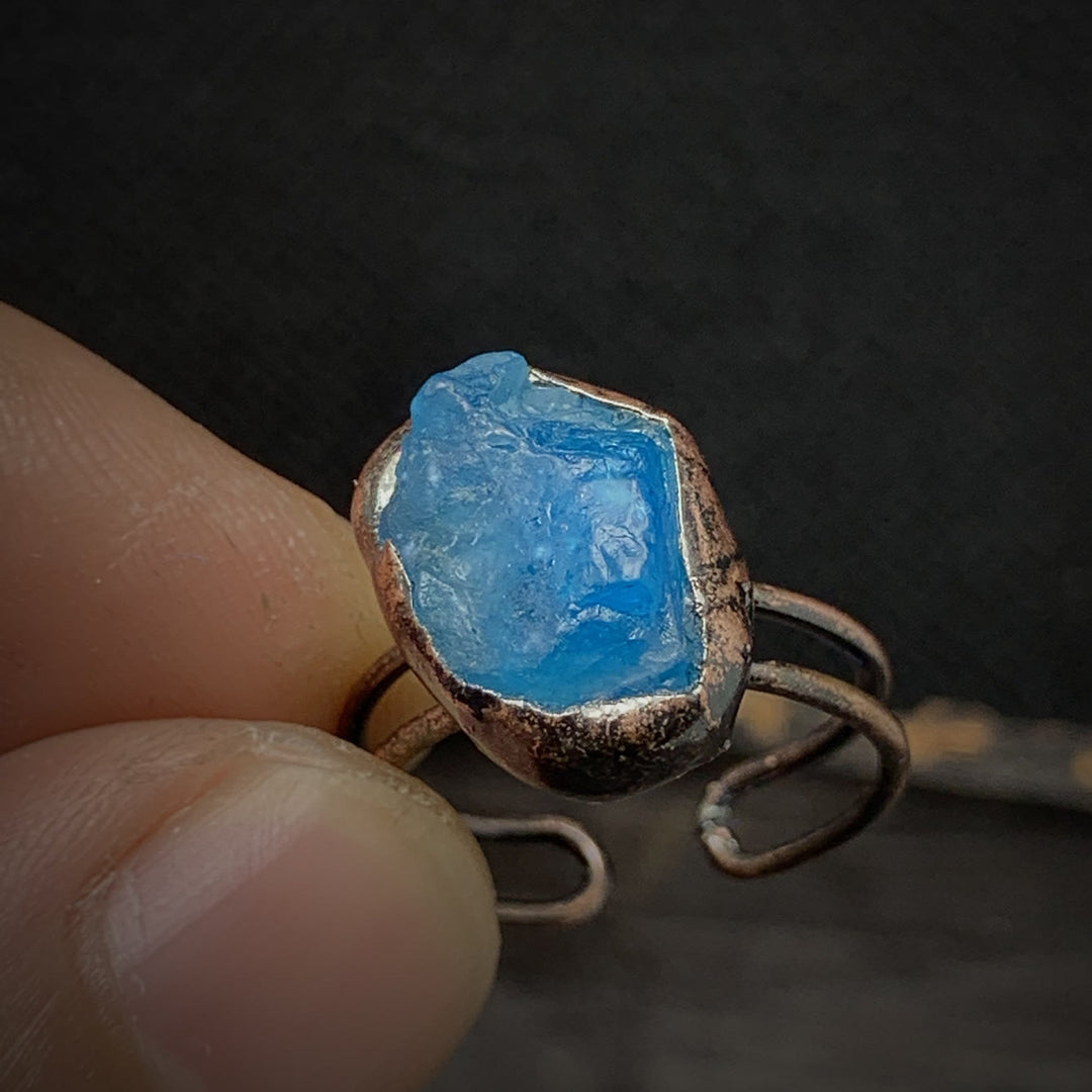 Olivenorma Natural Irregular Raw Stone Twelve Birthstone Adjustable Ring - image 63