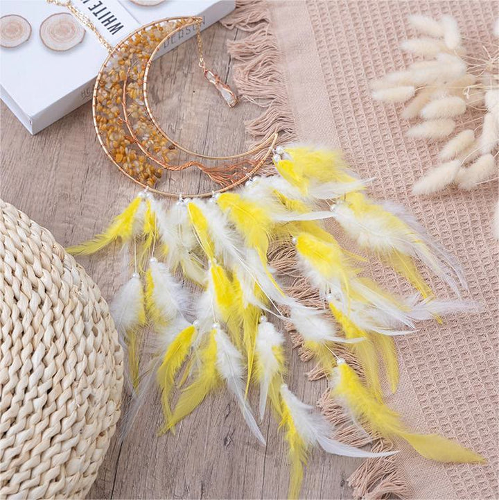 Olivenorma Natural Gravel Woven Tree of Life Moon Dream Catcher - image 22