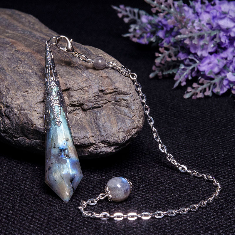 Olivenorma Labradorite Protection Pendulum - Silver - image 4