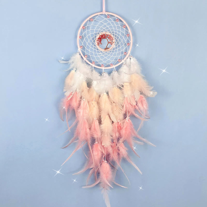 Olivenorma Crystal Tree Of Life Feather Glow Dream Catcher - image 16