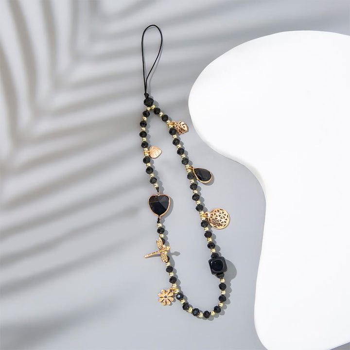 Olivenorma Crystal Pearl Drop Heart Shape Phone Strap - image 2