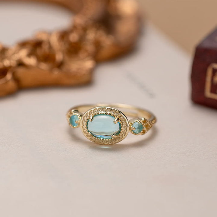 Olivenorma "Every Sea Is An Island" Paraiba Tourmaline Adjustable Ring - image 1