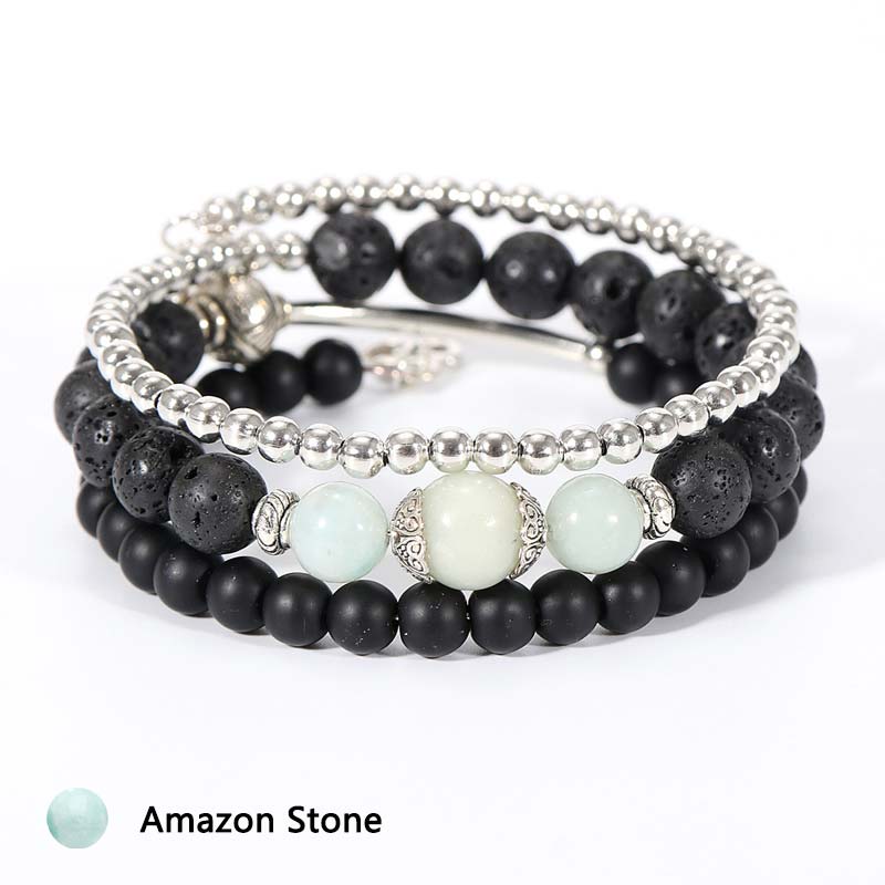 Natural Crystal Protection Stone Bracelet - Amazon Stone - image 7