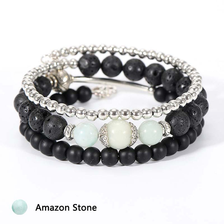 Natural Crystal Protection Stone Bracelet - Amazon Stone - image 7