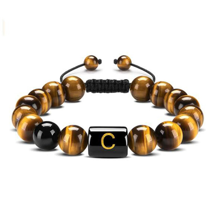 Tiger Eye Letter Protection Bracelet - Tiger Eye - C - image 6