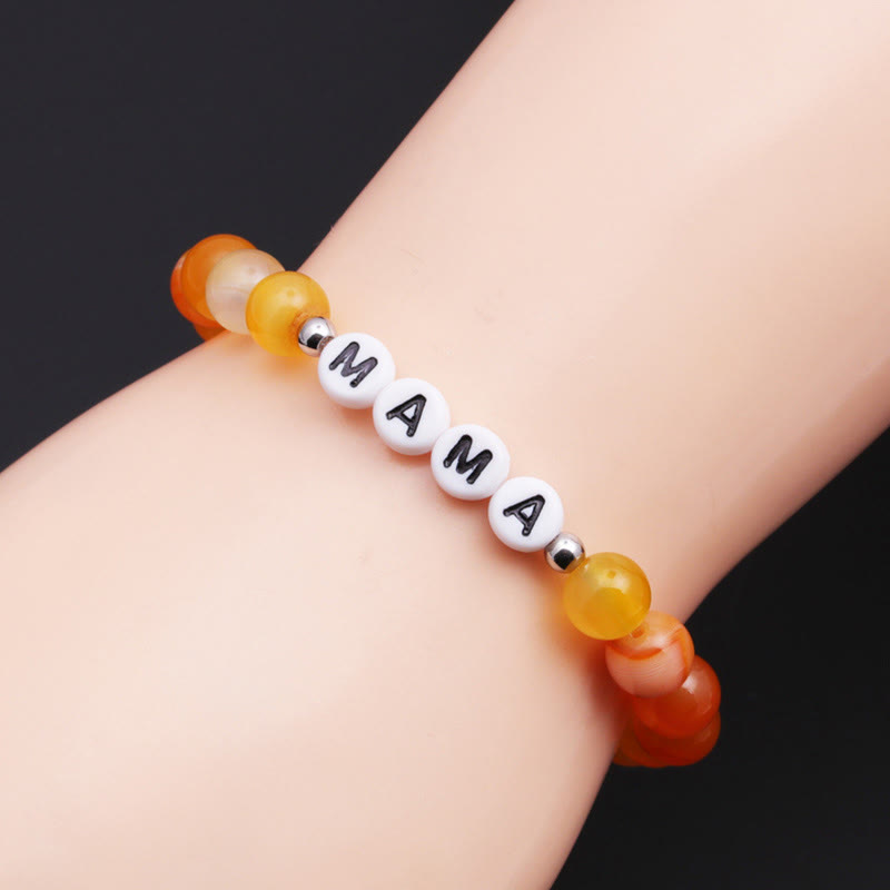 Olivenorma "For Mom" - Yellow Agate Love Bracelet - image 1