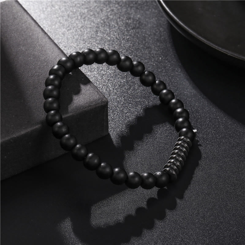 Olivenorma 6mm Natural Stone Beads Mens Bracelet - image 7