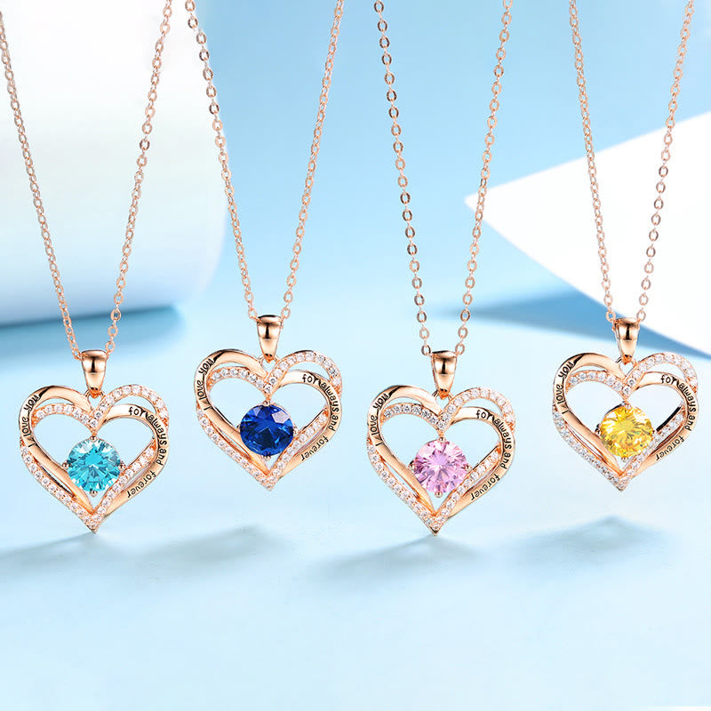Olivenorma "I Love You Always and Forever" – Forever Love Birthstone Heart Necklace - image 41