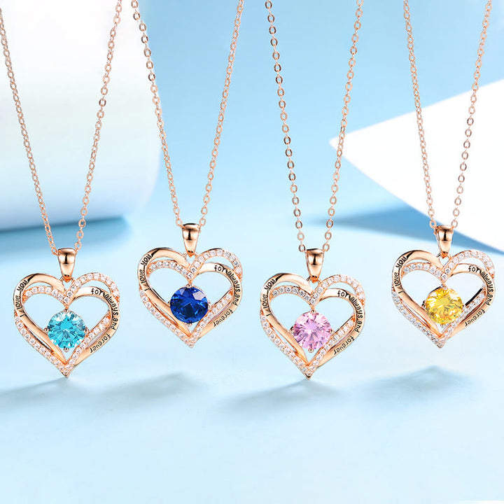 Olivenorma "I Love You Always and Forever" – Forever Love Birthstone Heart Necklace - image 41