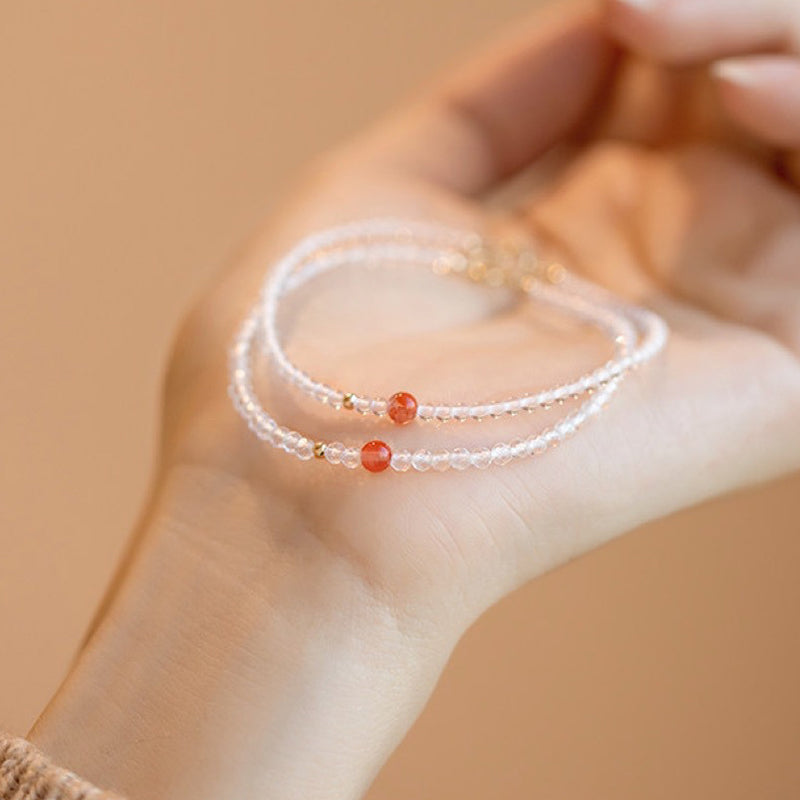 Gathering Fortune - Clear Crystal Gemstone Bracelet - image 3