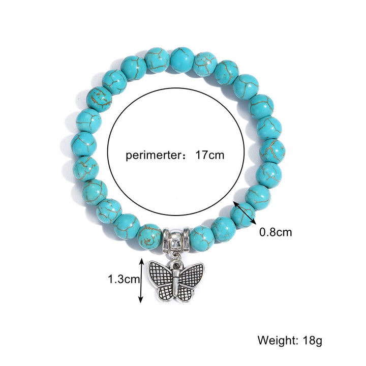 Olivenorma "Eternal Protection" Evil Eye Turquoise Bracelet - Butterfly - image 13