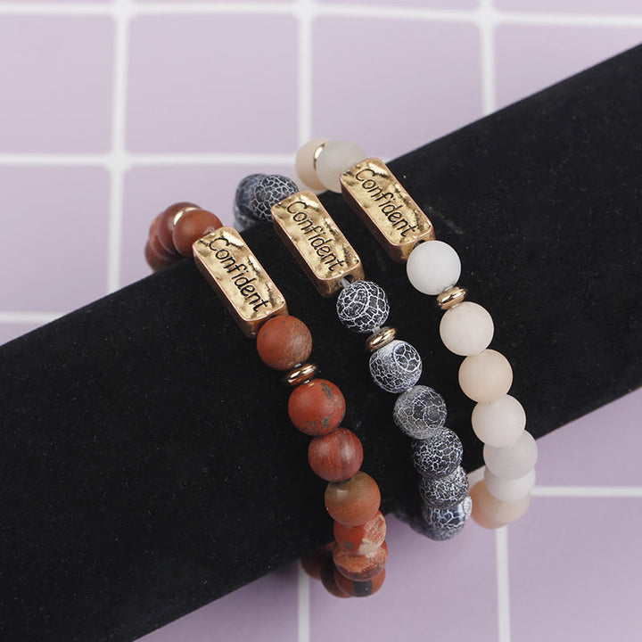 Olivenorma Natural Gemstone Confident Engraving Bracelet - image 13