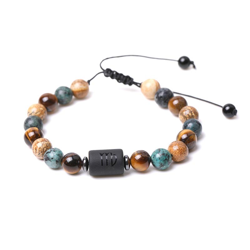Tiger Eye Picture Jasper Zodiac Bracelet - Virgo - image 8