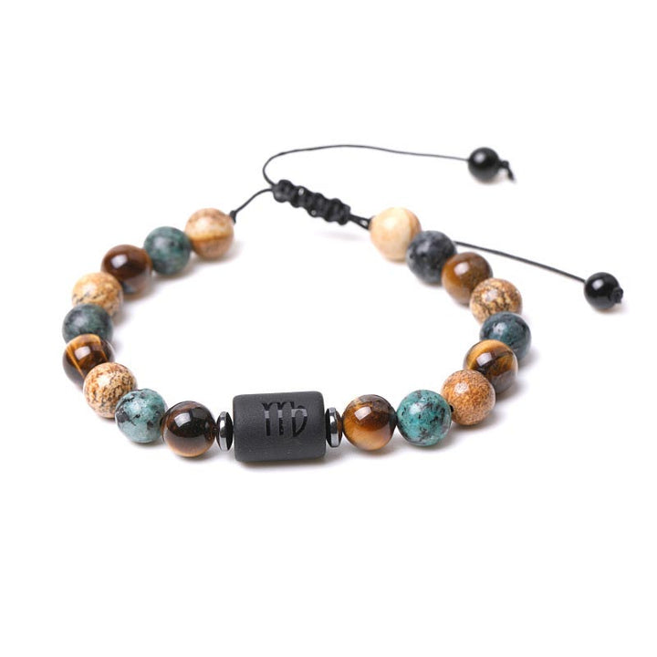 Tiger Eye Picture Jasper Zodiac Bracelet - Virgo - image 8