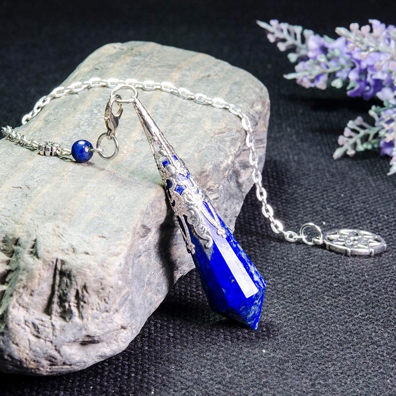 Lapis Lazuli Retro Positive Pendulum - image 4