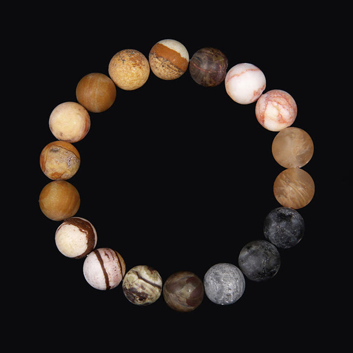 Olivenorma Frosted Natural 10mm Beads Planet Bracelet - Jupiter - image 10