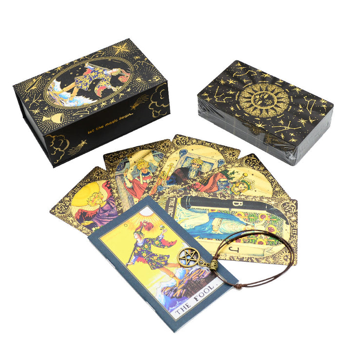 Olivenorma Black Gold Waite Foil Golden Tarot Deck Cards - image 3