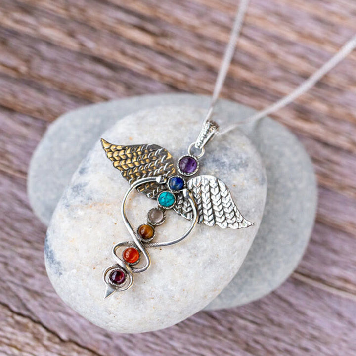 Olivenorma Wing 7 Chakra Healing Necklace - image 2