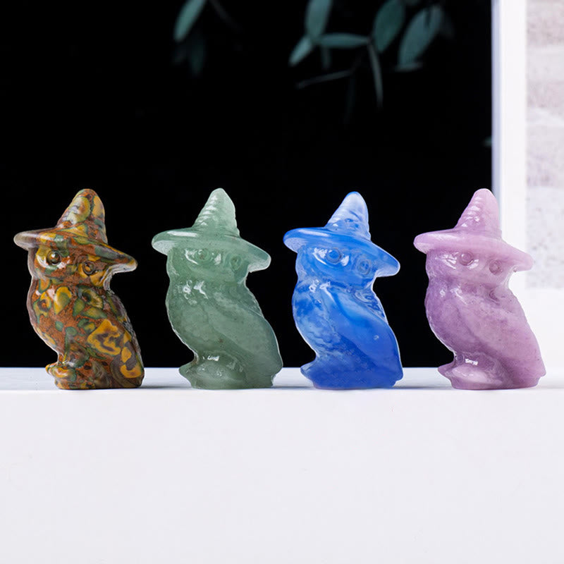 Olivenorma Halloween Crystal Owl Carving Gemstone Decoration - image 26