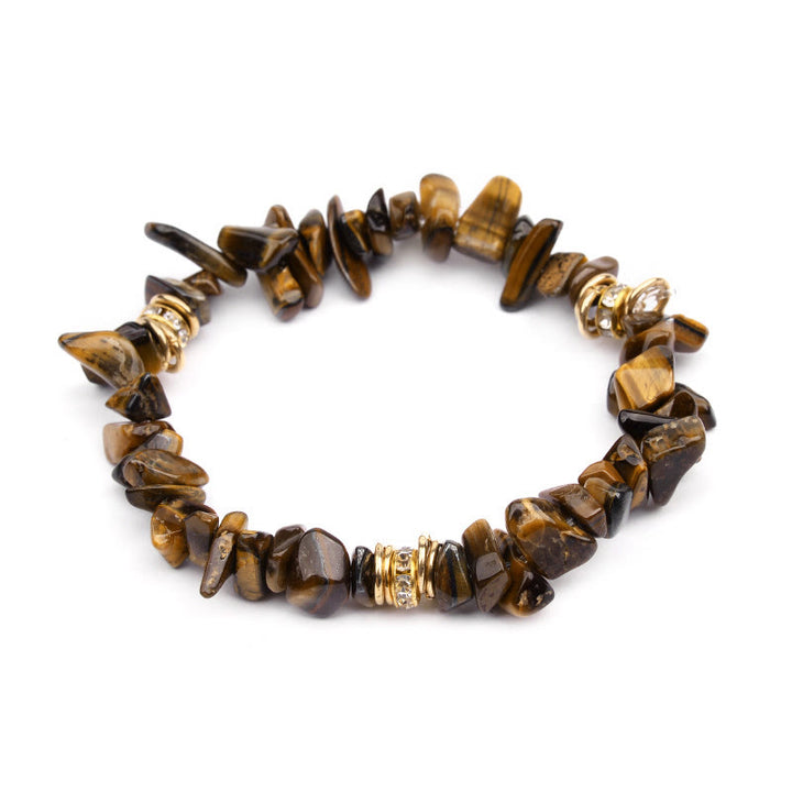Olivenorma Irregular Stone Crystal Crushed Beads Bracelet - Tiger Eye - image 16