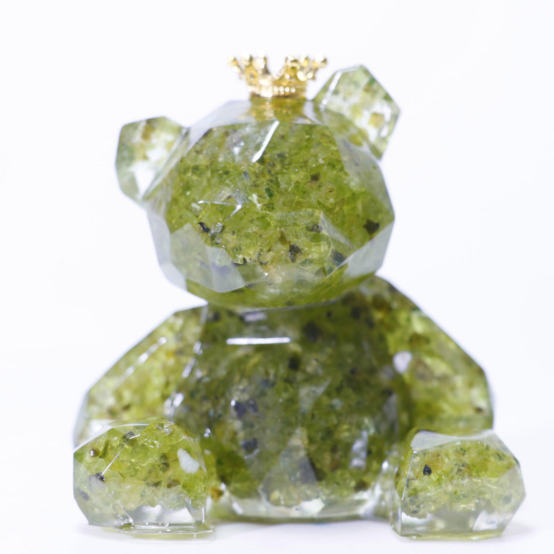 Olivenorma Crystal Gravel Resin Bear Ornament Gemstone Decoration - image 25