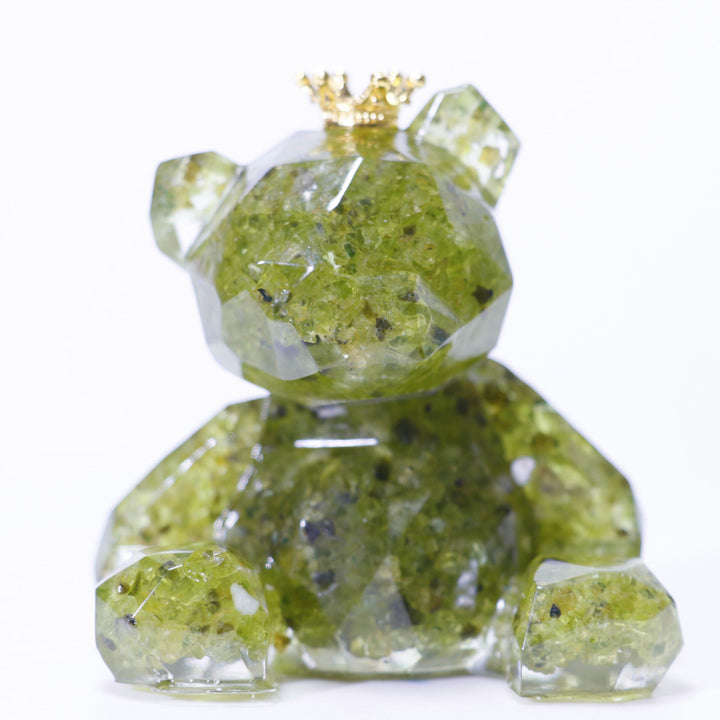 Olivenorma Crystal Gravel Resin Bear Ornament Gemstone Decoration - image 25