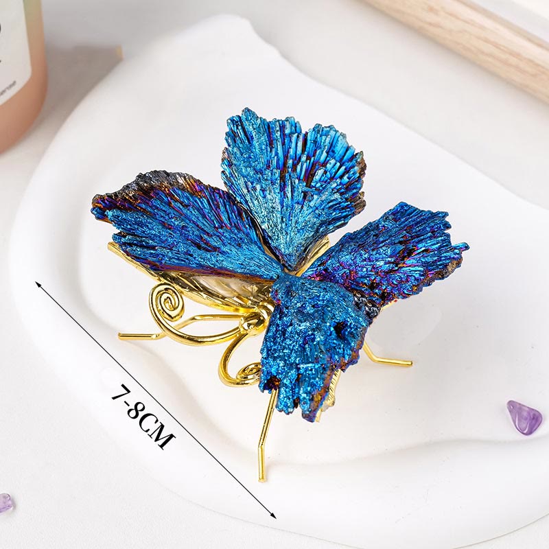 Olivenorma Aura Tourmaline Kyanite Butterfly Gemstone Decoration - image 9